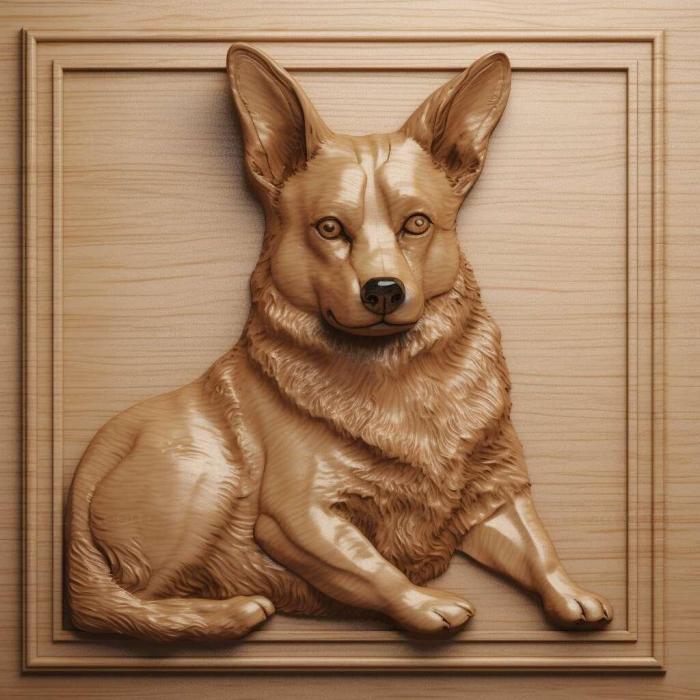 Nature and animals (Welsh Corgi dog 2, NATURE_6066) 3D models for cnc